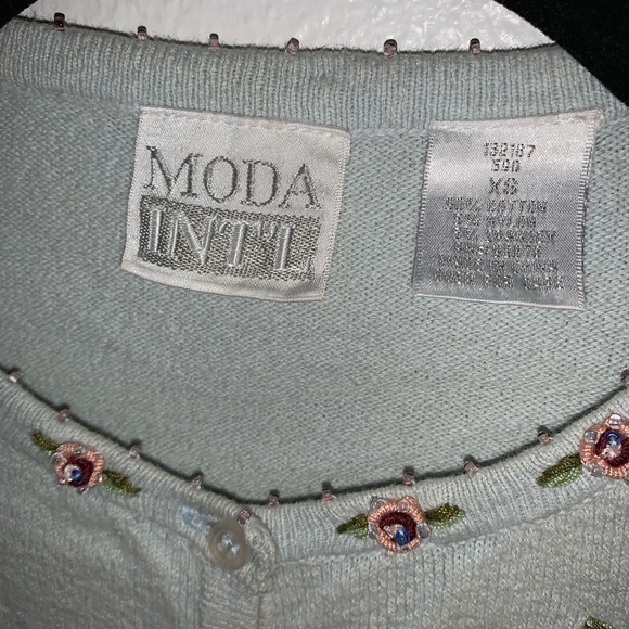 Vintage Victoria’s Secret MODA INT blue cardigan - Picture 6 of 7